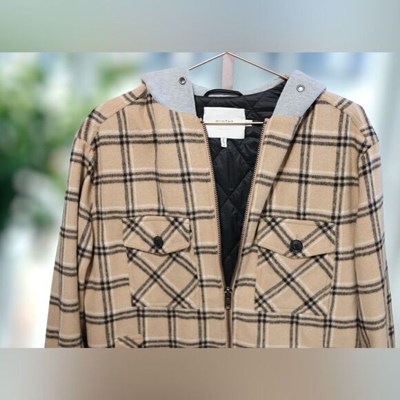 🔥🔥 Munthe READING JACKET OUTERWEAR Coat Insulated flannel Shacket Size 34 - Picture 6 of 16